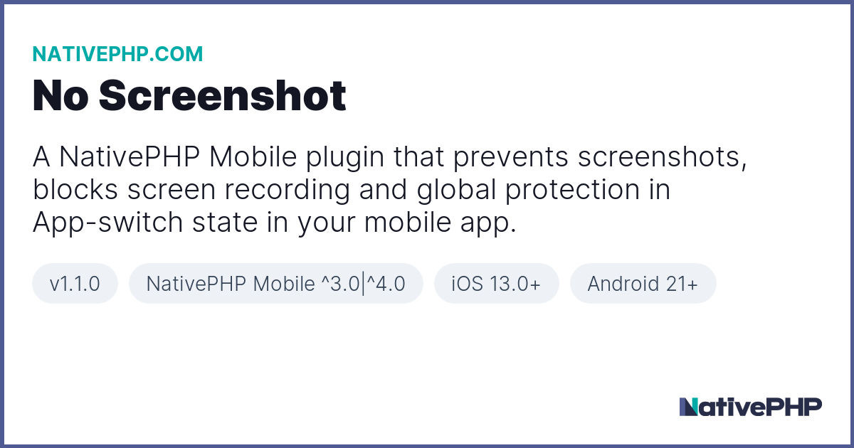 No Screenshot - Plugin - NativePHP