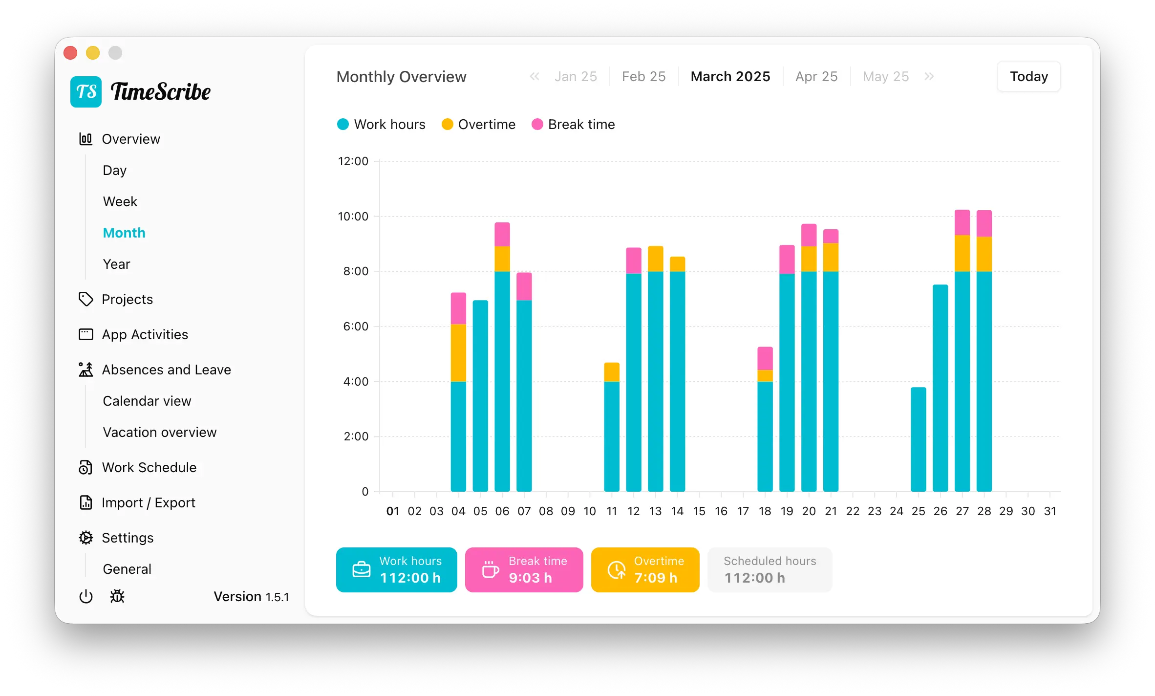 TimeScribe screenshot 2