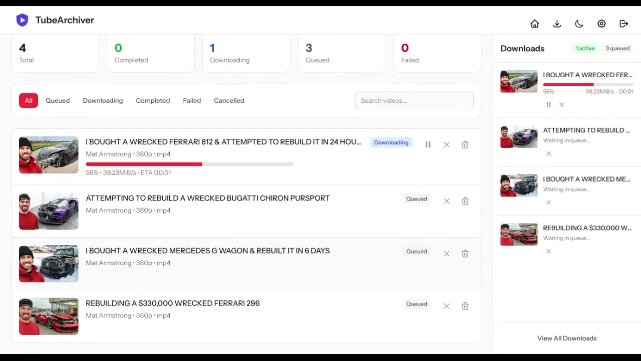 TubeArchiver screenshot 3