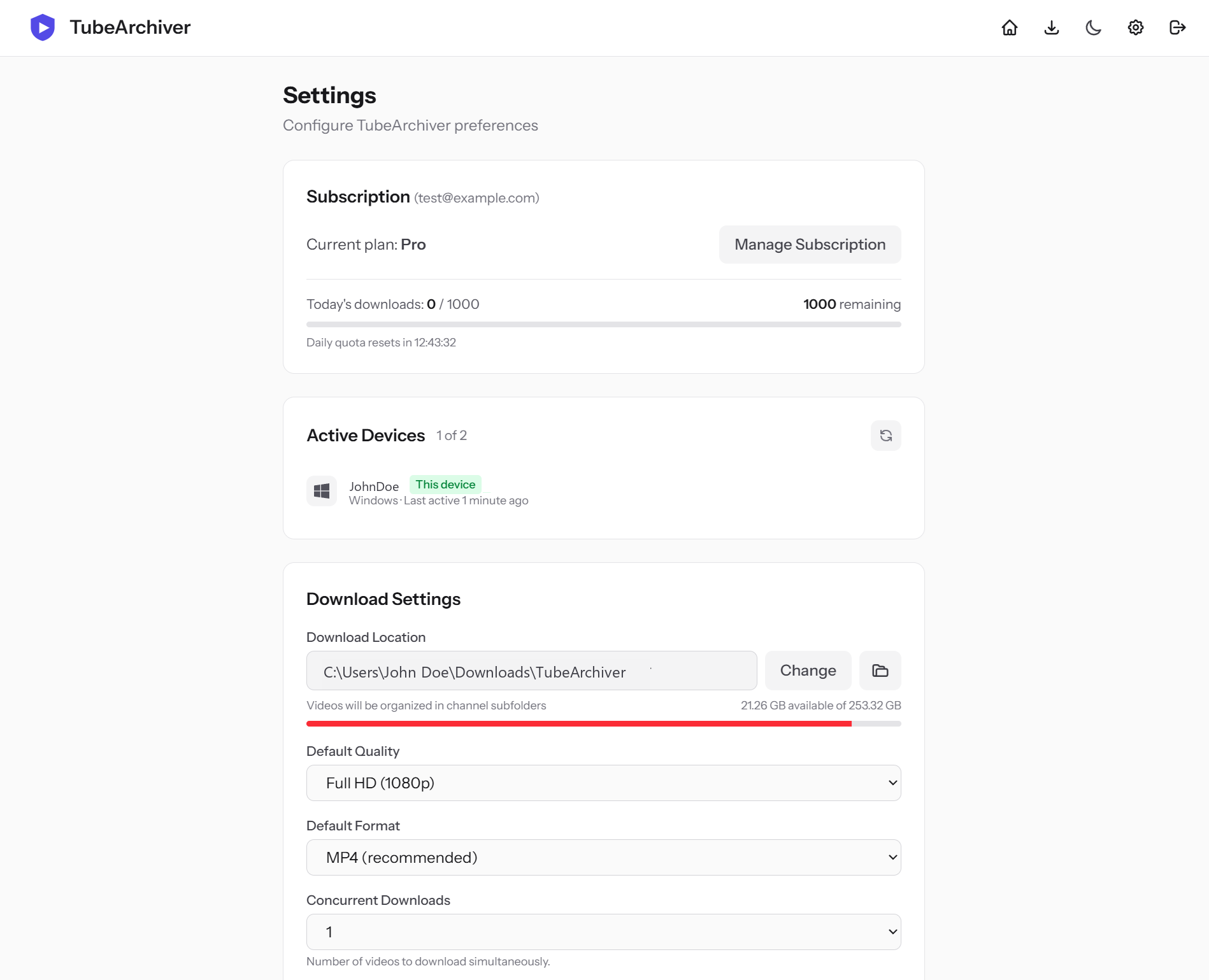 TubeArchiver screenshot 4