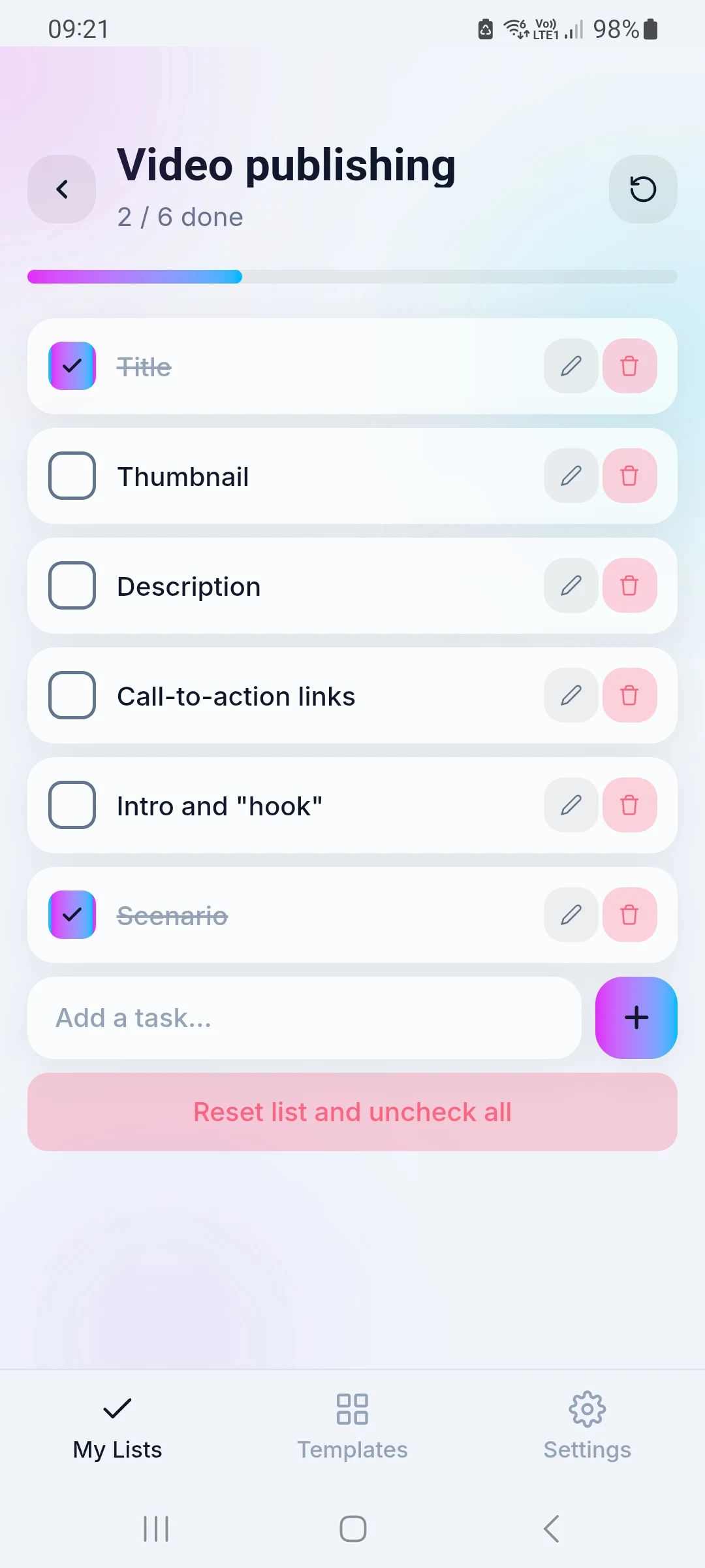 Checklisty screenshot 1